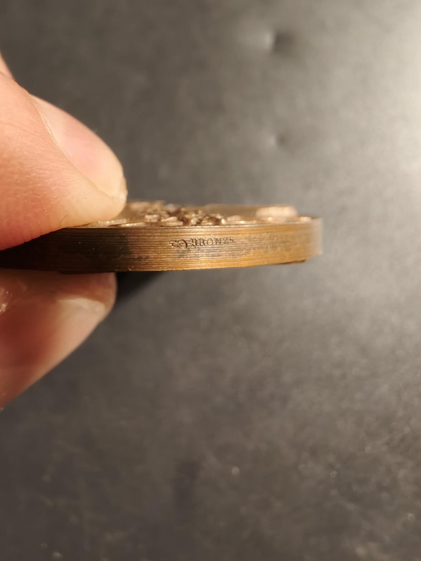 老王徽章第173期 法国塞纳省圣丹尼斯市大铜章     直径50mm    重量64.8g