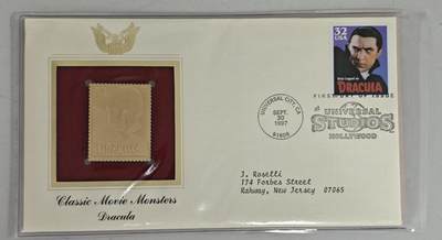 瓶子🏺第224期拍卖会 -   1997美国首日封带金箔邮票  吸血鬼德古拉