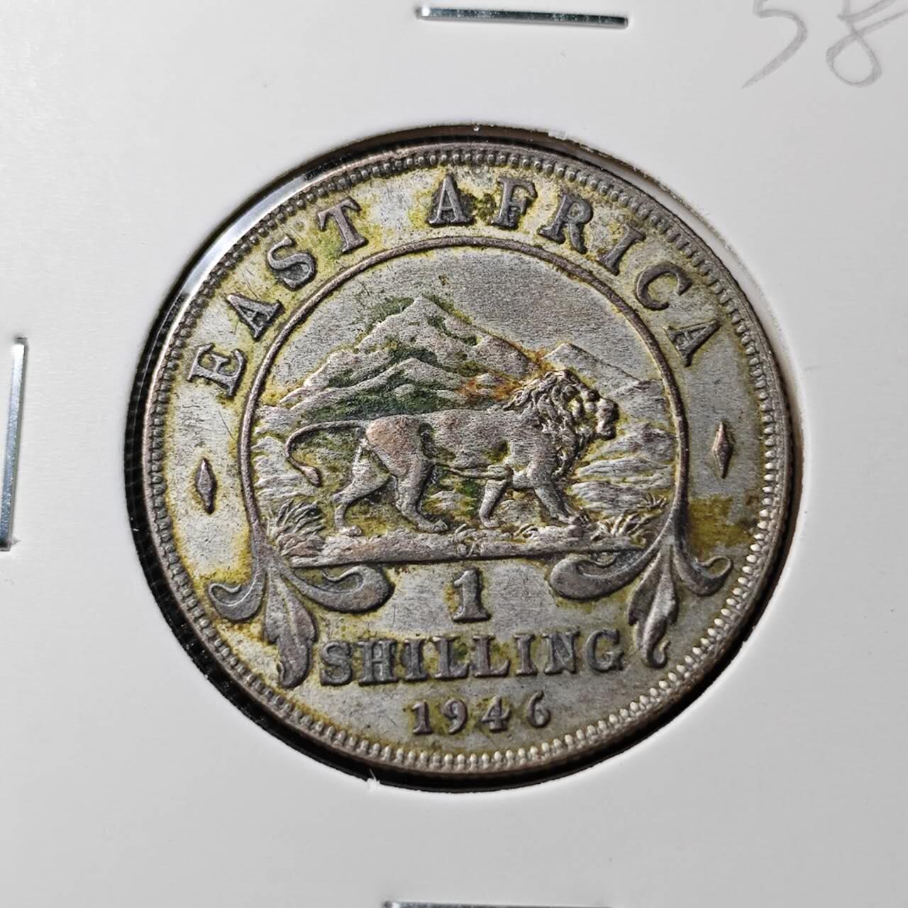 KK钱币收藏小铺 《套币 好品/批量散币专场》  2月预留时间 周末发货  1946英属东非1先令银币