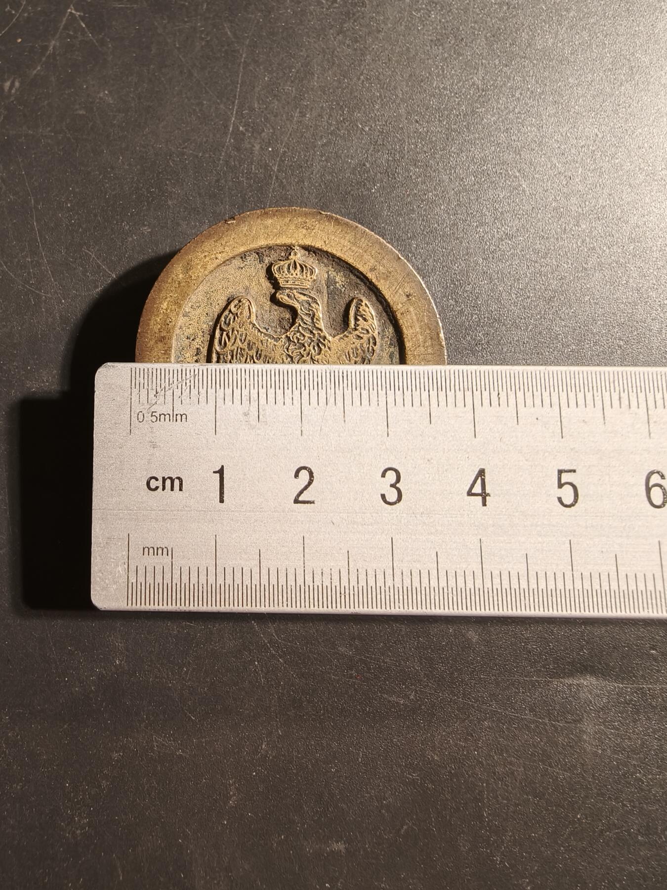 老王徽章第173期 法国拿破仑近卫军飞鹰图案铜章    直径38mm    重量54g