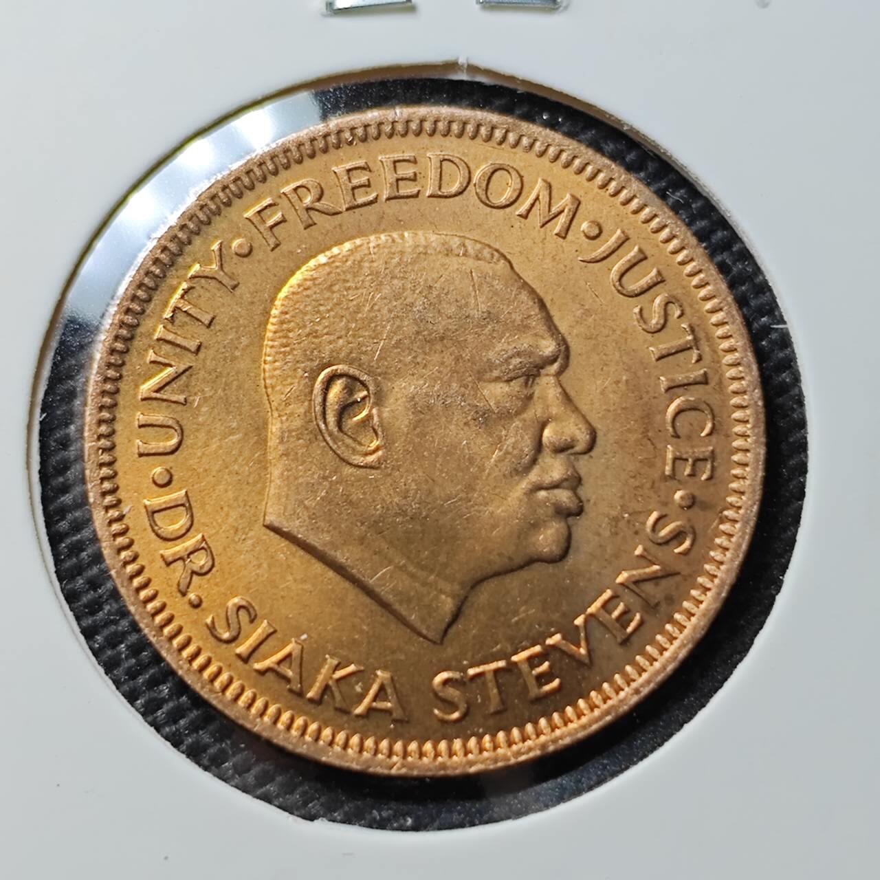 KK钱币收藏小铺 《套币 好品/批量散币专场》  2月预留时间 周末发货  1980塞拉利昂1分铜币 好品