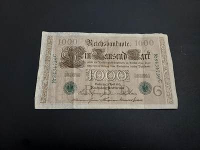 博彦收藏   1月10日 8点 钱币专场 全场包邮 - 1910 德国 1000马克 流通品