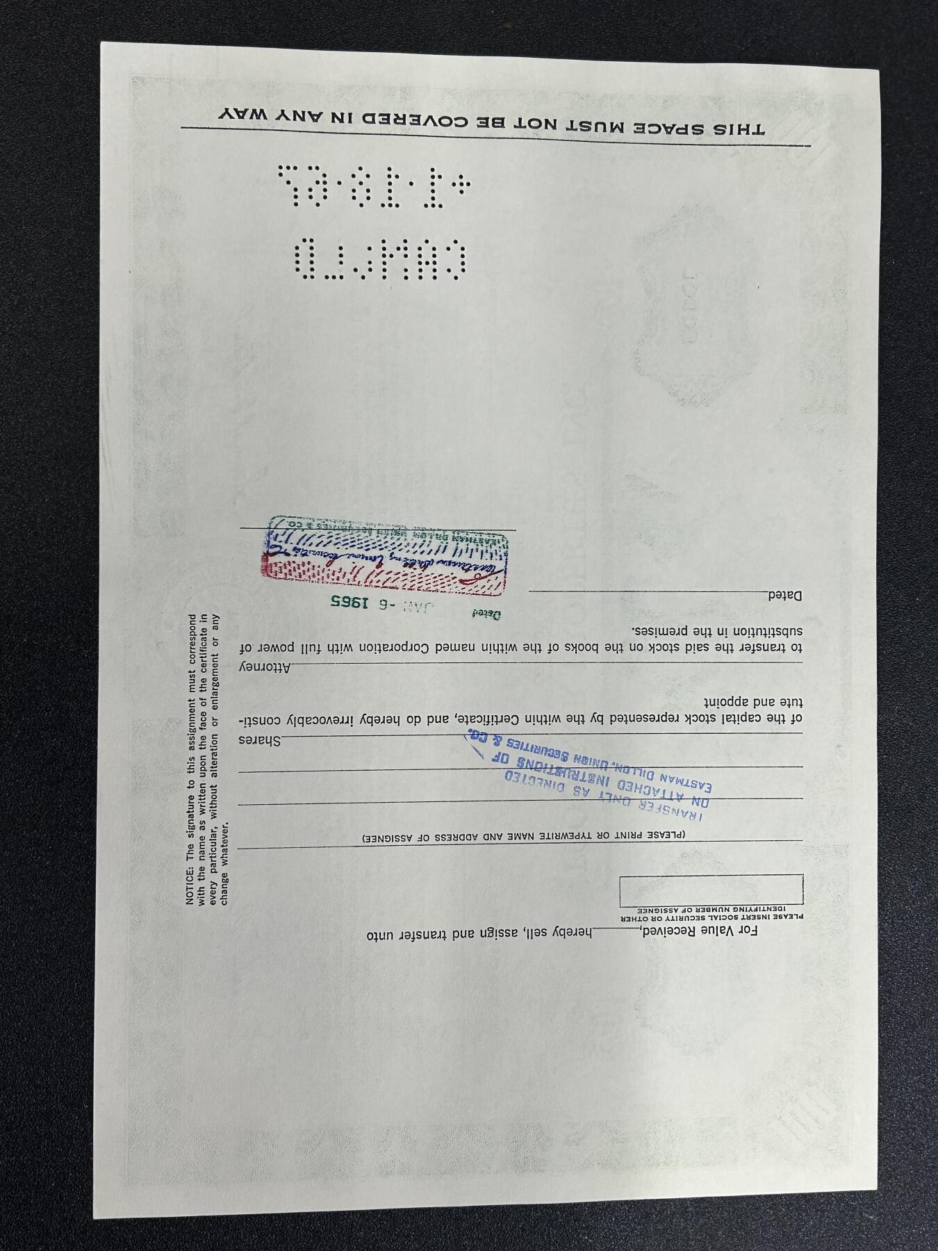 西秦中古拍卖第七十一期 美国食品公司股票