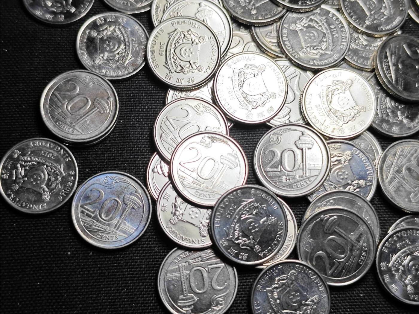 KK钱币收藏小铺 《套币 好品/批量散币专场》  2月预留时间 周末发货  新加坡20分93枚一组