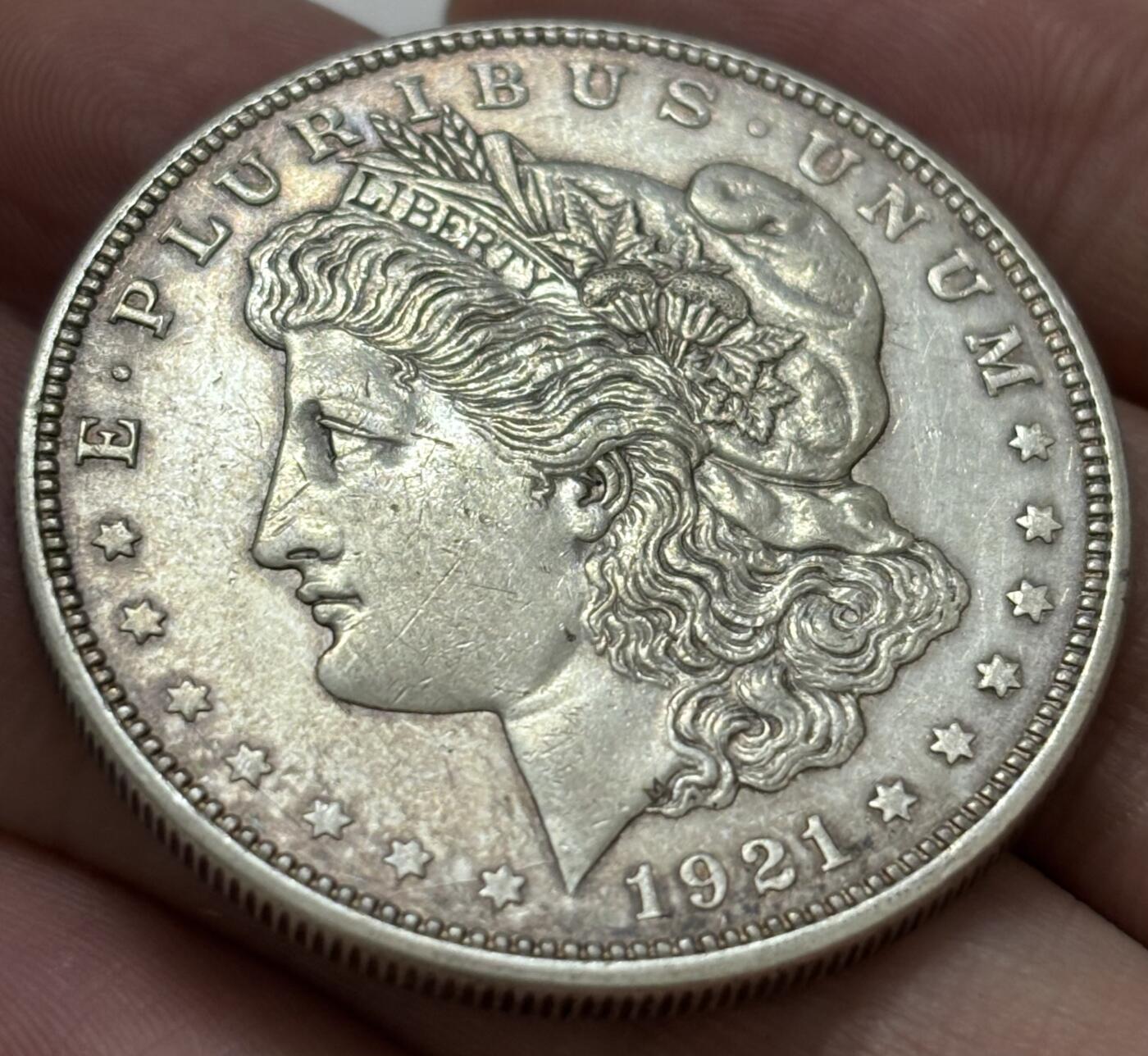 文馨钱币收藏 迎新纳福2026新年第一场（第 287 场）金银老铜币拍卖 好品 1921 年美国摩根鹰洋一美元银元 D 版