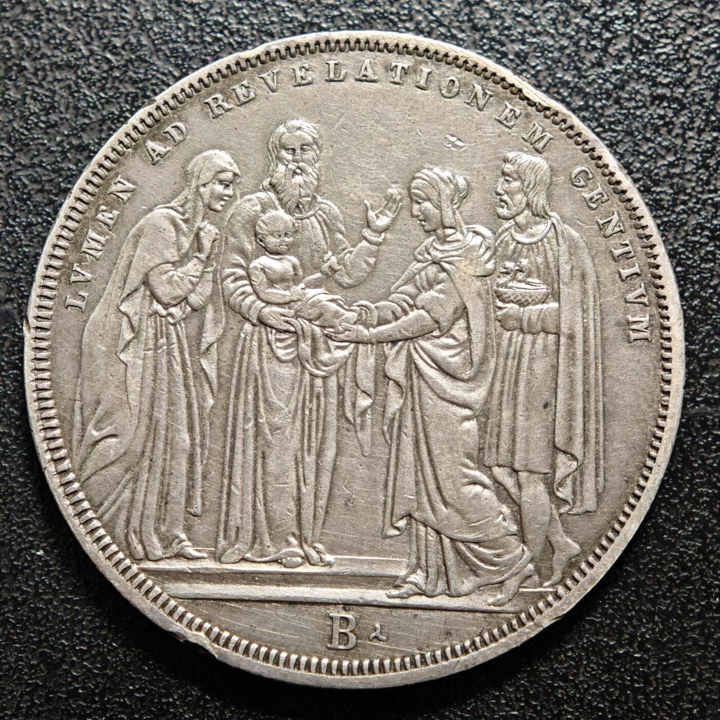 【德藏】世界币章拍卖第160期 1831年 教皇国格里高里十六世1831年1斯库多大银币 直径约：37.8mm；重约：26.3g