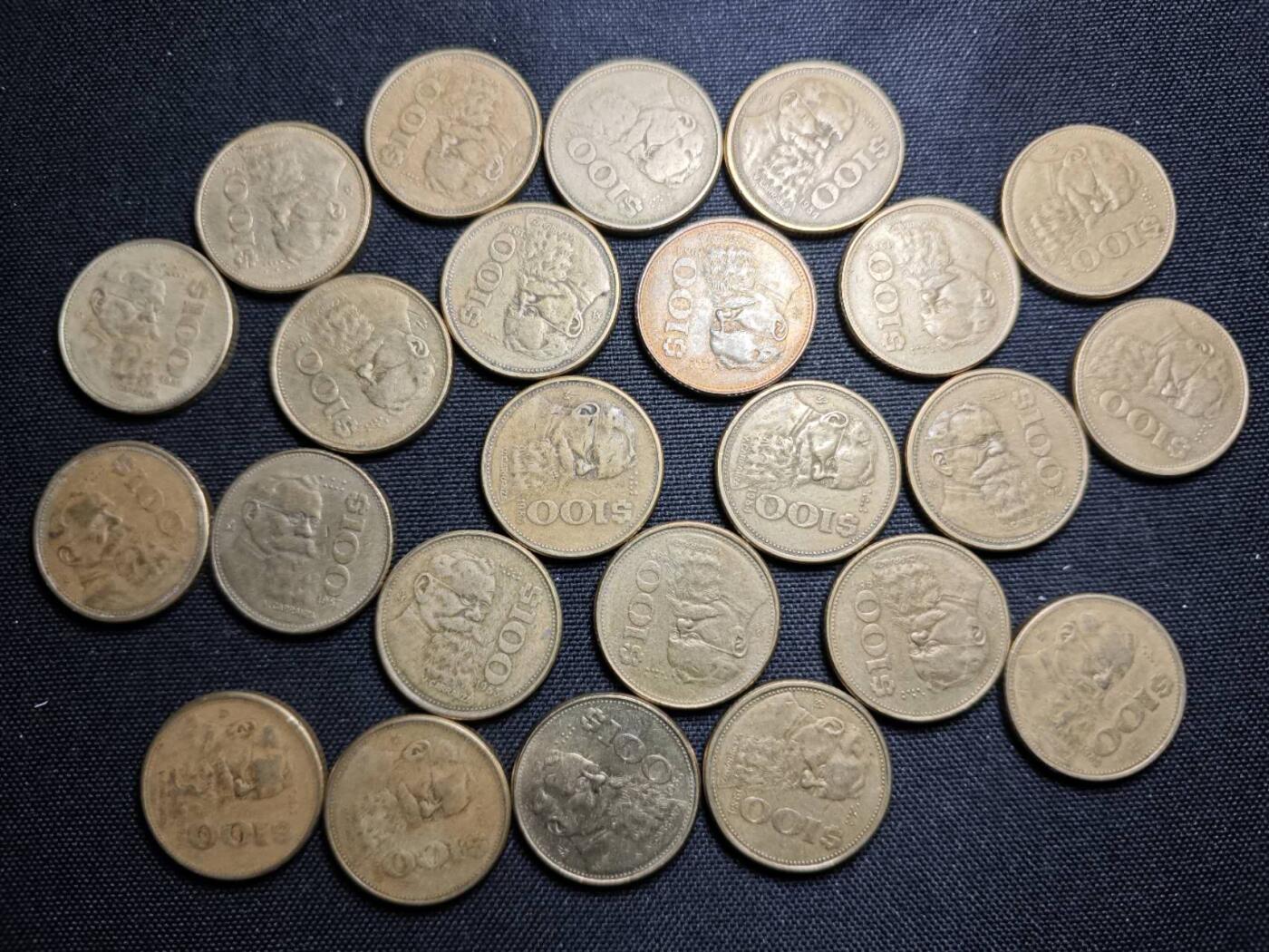 KK钱币收藏小铺 《套币 好品/批量散币专场》  2月预留时间 周末发货  墨西哥100比索24枚一组