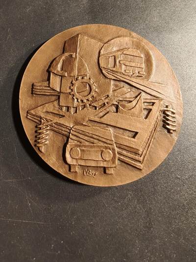 老王徽章第173期 - 法国上塞纳省议会大铜章     直径59mm     重量106g