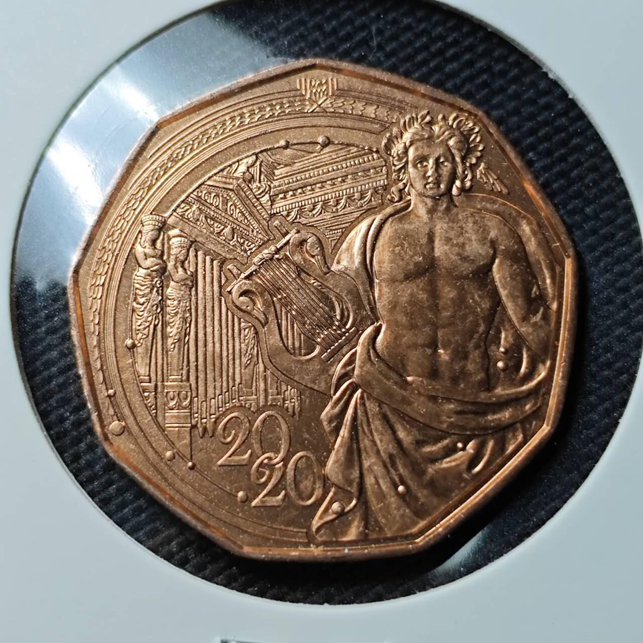 KK钱币收藏小铺 《套币 好品/批量散币专场》  2月预留时间 周末发货  2020奥地利5欧纪念币