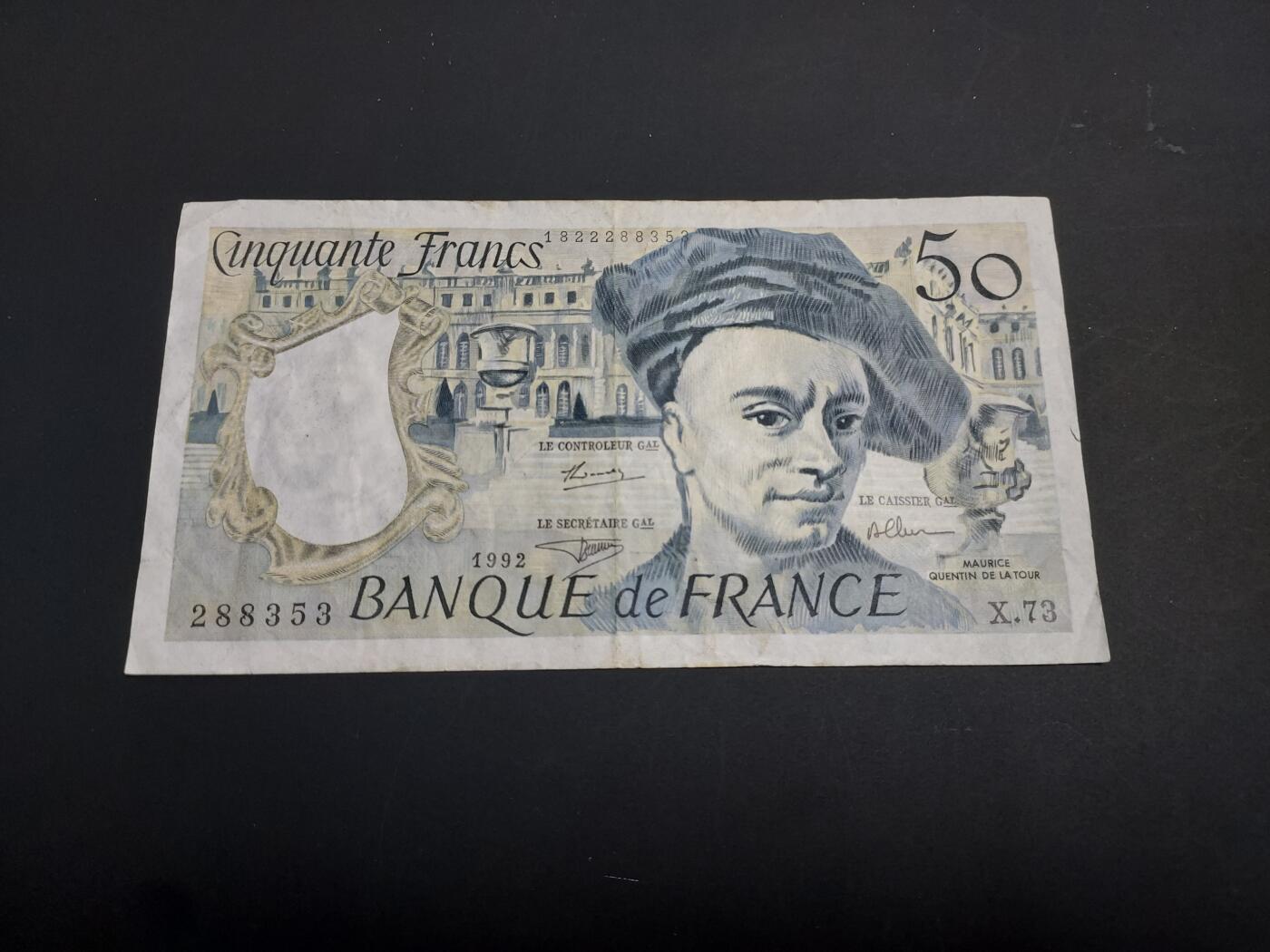 博彦收藏   1月10日 8点 钱币专场 全场包邮 法国 旧版 50法郎 流通品 有订书机孔