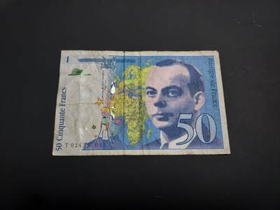 博彦收藏   1月10日 8点 钱币专场 全场包邮 - 法国 小王子50法郎 流通品 有订书机孔