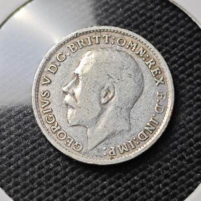 KK钱币收藏小铺 《套币 好品/批量散币专场》  2月预留时间 周末发货 -  1918英国3便士银币 高银