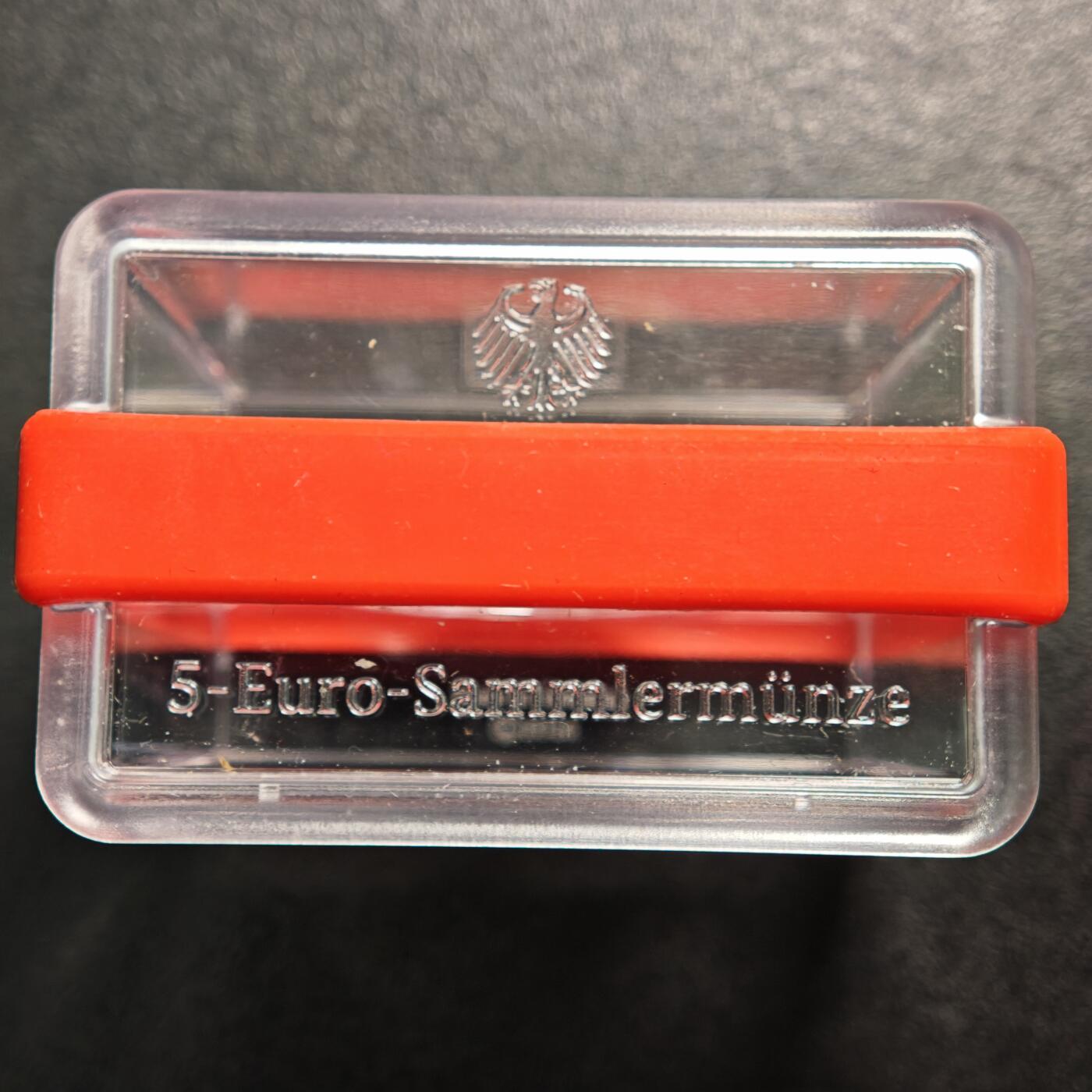 【德藏】世界币章拍卖第160期 发行量极少 2017年 德国地球气候带-热带聚合环5欧元精制镍币 原盒 直径约：27.25mm；重约：9g