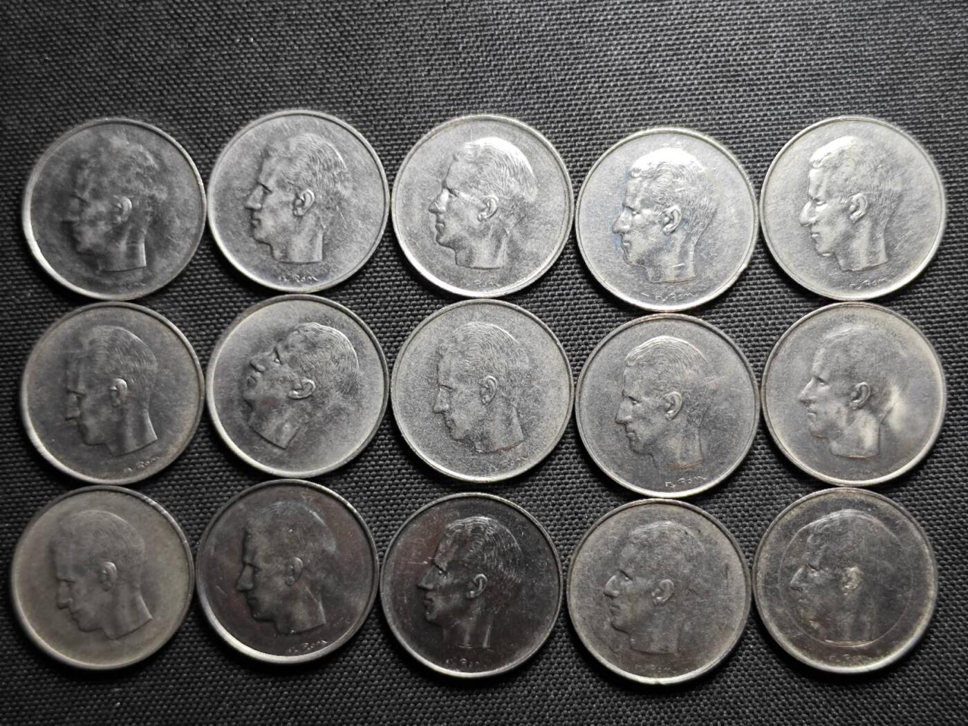 KK钱币收藏小铺 《套币 好品/批量散币专场》  2月预留时间 周末发货  比利时10法郎一组15枚