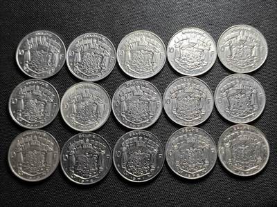 KK钱币收藏小铺 《套币 好品/批量散币专场》  2月预留时间 周末发货 -  比利时10法郎一组15枚