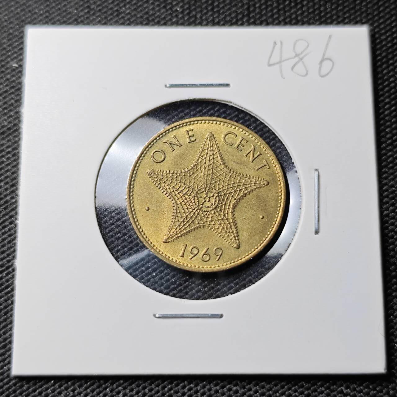 KK钱币收藏小铺 《套币 好品/批量散币专场》  2月预留时间 周末发货  1969巴哈马1分铜币 好品