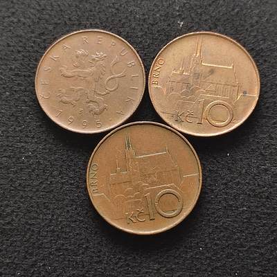 【全场包邮】纯粹捡漏拍490场（免费代拍第27场） - 捷克1993-1995年10克朗3枚一组