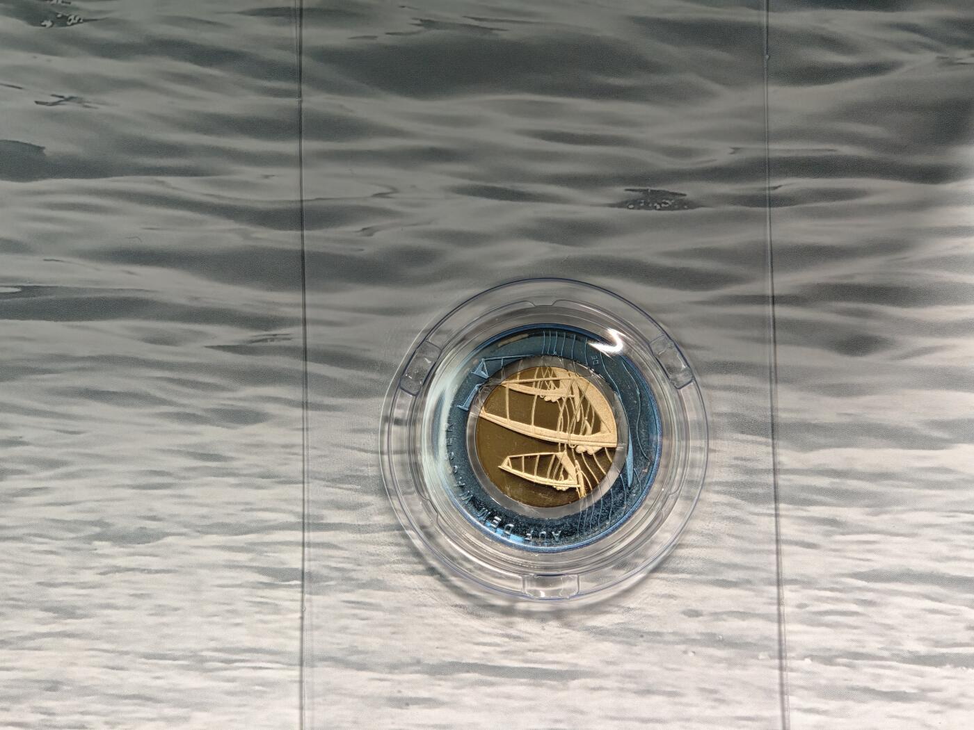 【德藏】世界币章拍卖第160期  2021年 德国帆船聚合环10欧元聚合环镍币 原册 直径约：28.75mm；重约：9.8g