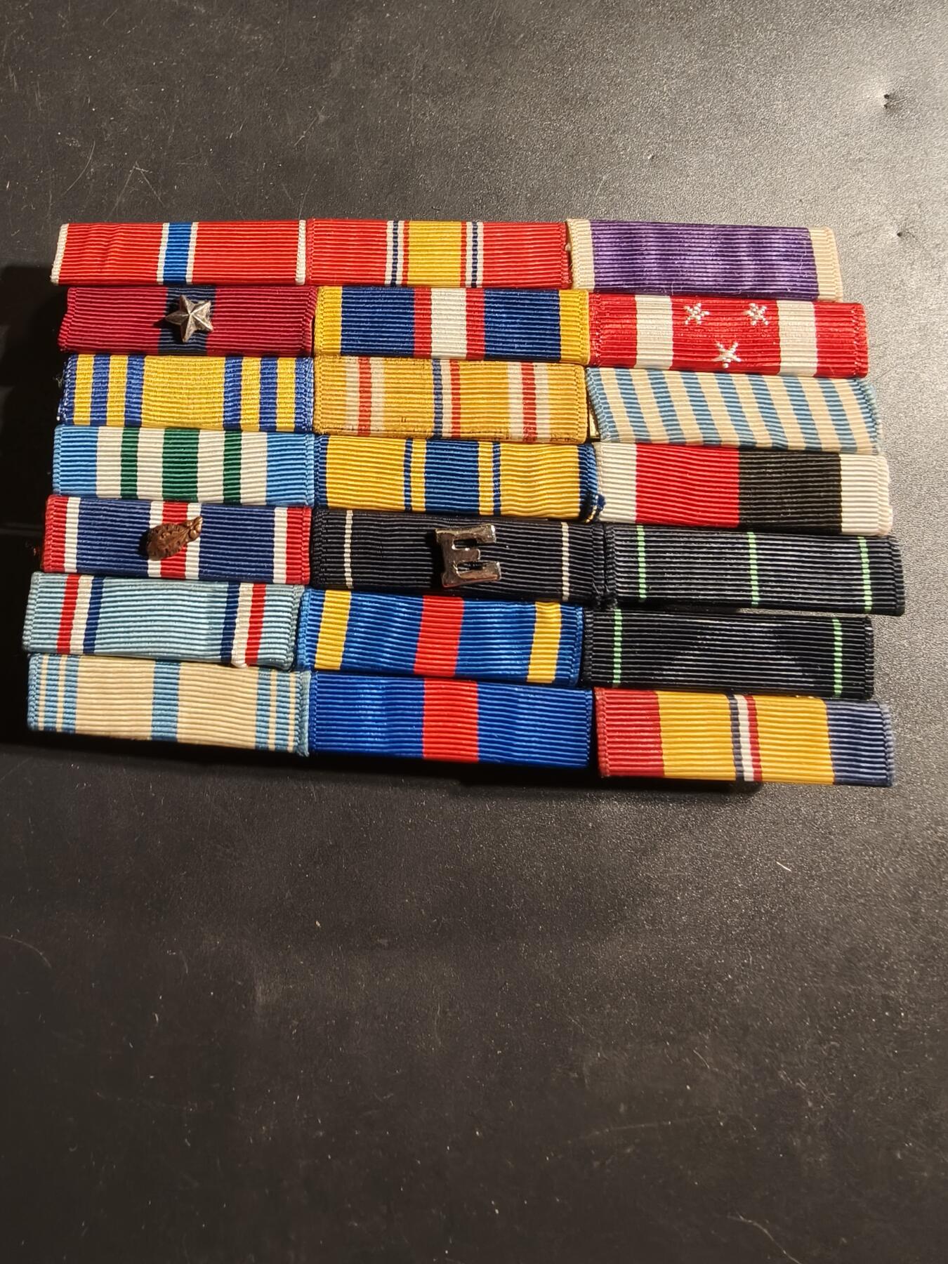 老王徽章第173期 美国海军航空兵二战亚太、菲律宾战役、韩战21R勋略    军官版带紫心