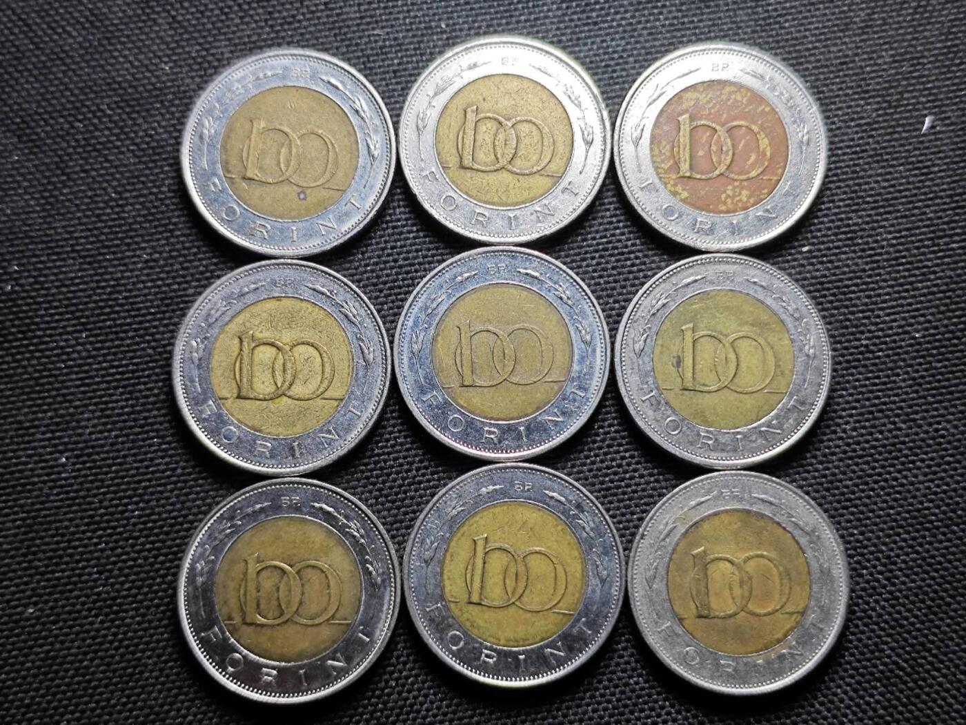 KK钱币收藏小铺 《套币 好品/批量散币专场》  2月预留时间 周末发货  匈牙利双色币一组9枚