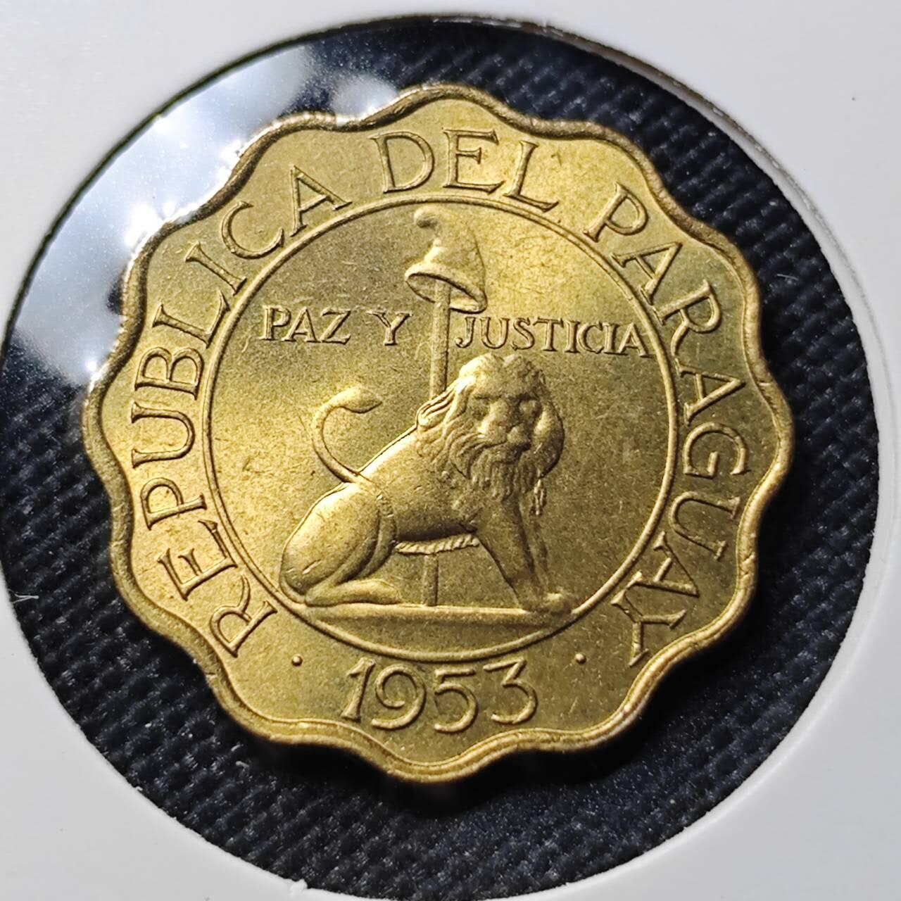 KK钱币收藏小铺 《套币 好品/批量散币专场》  2月预留时间 周末发货  1953巴拉圭25分 好品铜币