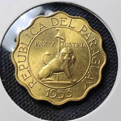 KK钱币收藏小铺 《套币 好品/批量散币专场》  2月预留时间 周末发货 -  1953巴拉圭25分 好品铜币