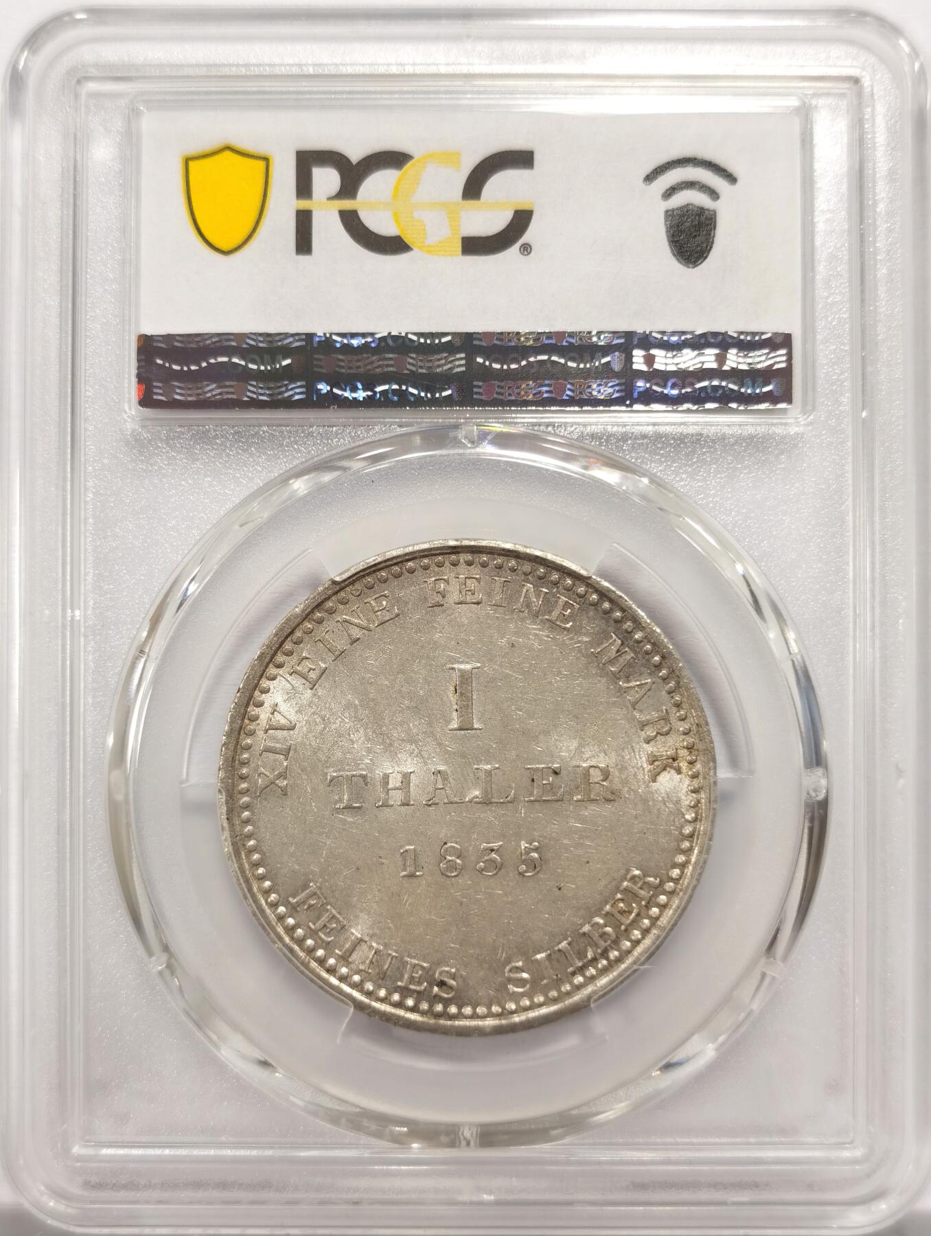 博洋堂“岁启嘉年”2026新年精品大拍专场暨第155期（全场包邮） PCGS AU58 德国汉诺威王国1835年A版威廉四世1泰勒高银版银币 币面镌刻与英国共主邦联的英王威廉四世肖像 币身双面银光莹润流畅 原光尽显 品相上乘 自送严评好状态