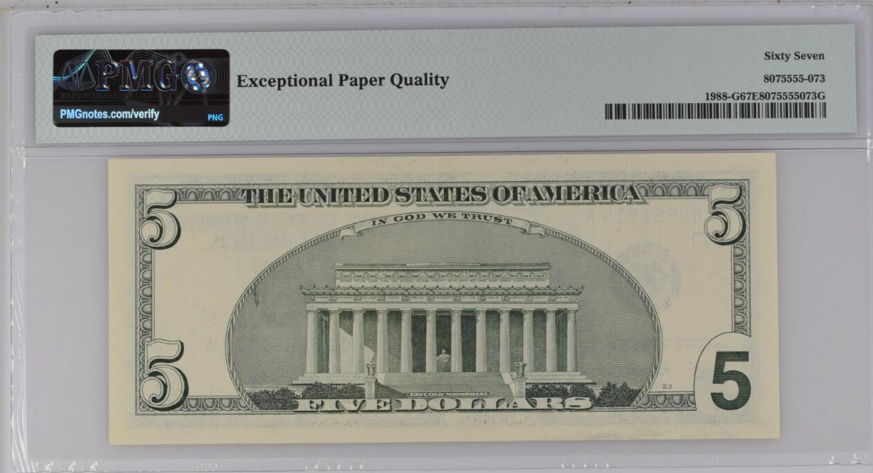 【礼羽收藏】🌏世界钱币拍卖第118期 2001年 大头版5美元 稀少大头年份 高分PMG67EPQ