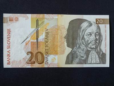 【游宝包邮场】蛇年第104期  - 斯洛文尼亚-20托拉尔【1992年 近新品相AU-】