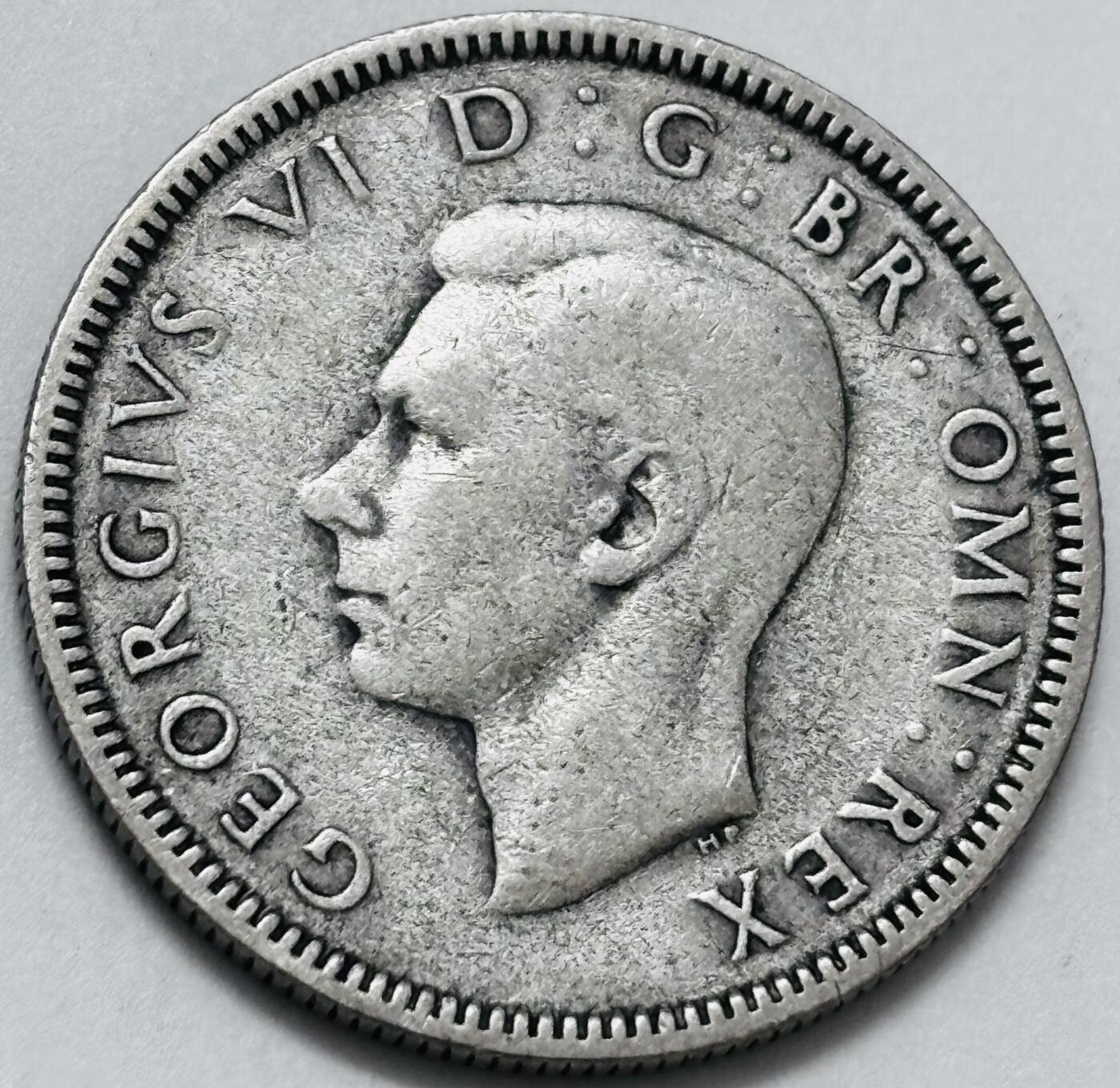 文馨钱币收藏 迎新纳福2026新年第一场（第 287 场）金银老铜币拍卖 1938 年英国乔治六世 1 先令银币，第二版本 5.65 克 500 银