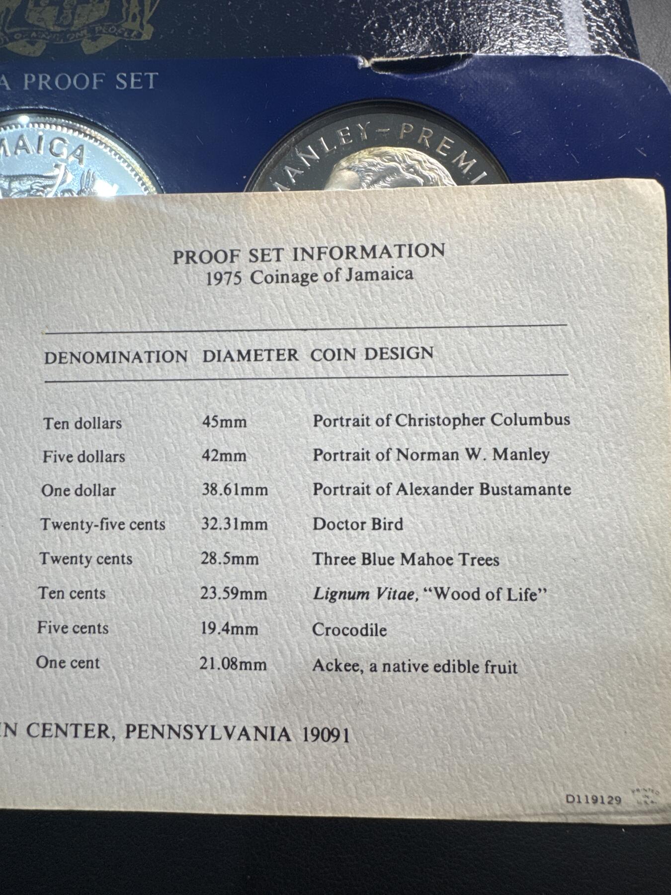 ❤️【币观天下】❤️ 第337期钱币拍卖- 2026.1.2周五晚上6点半场-长期征集拍品 牙买加1975年官方精制套币含2枚大银币42.8+41.6克925银