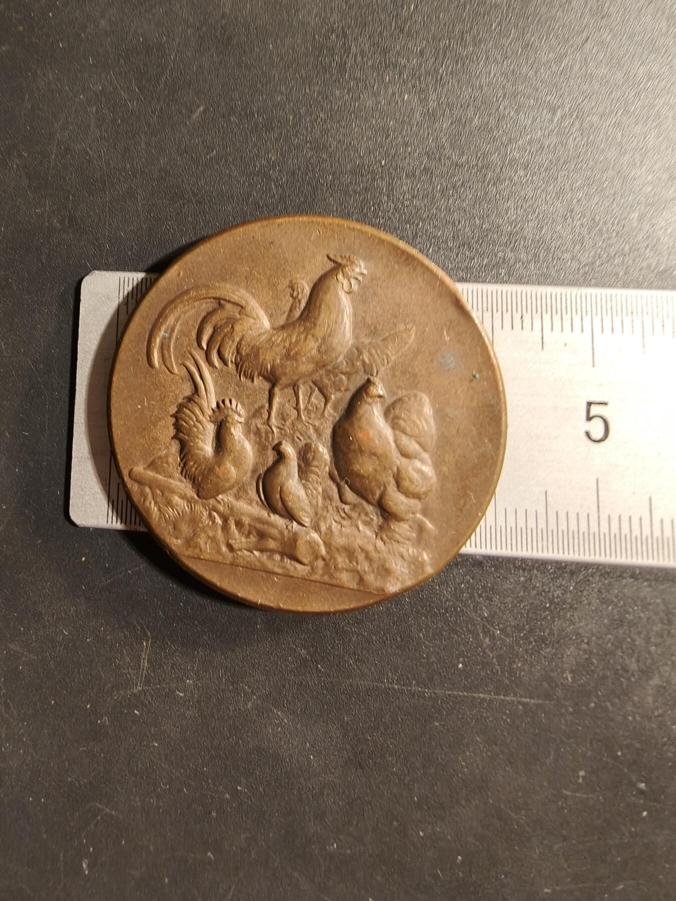 老王徽章第173期 法国养殖业协会大铜章     直径41mm    重量27.6g