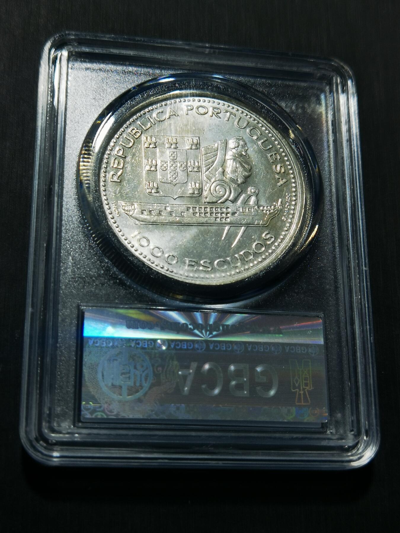 天下钱庄专场欢迎参拍 葡萄牙1000埃斯库多银币