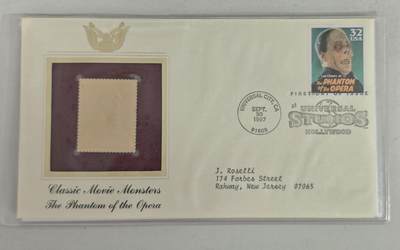 瓶子🏺第224期拍卖会 -   1997美国首日封带金箔邮票  歌剧魅影