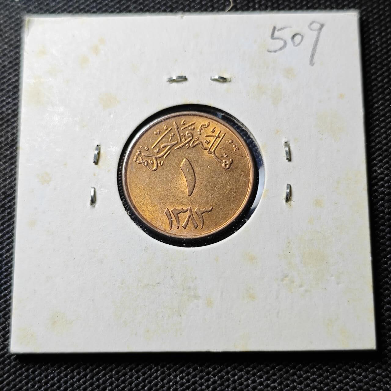 KK钱币收藏小铺 《套币 好品/批量散币专场》  2月预留时间 周末发货  沙特阿拉伯1费尔纪念币