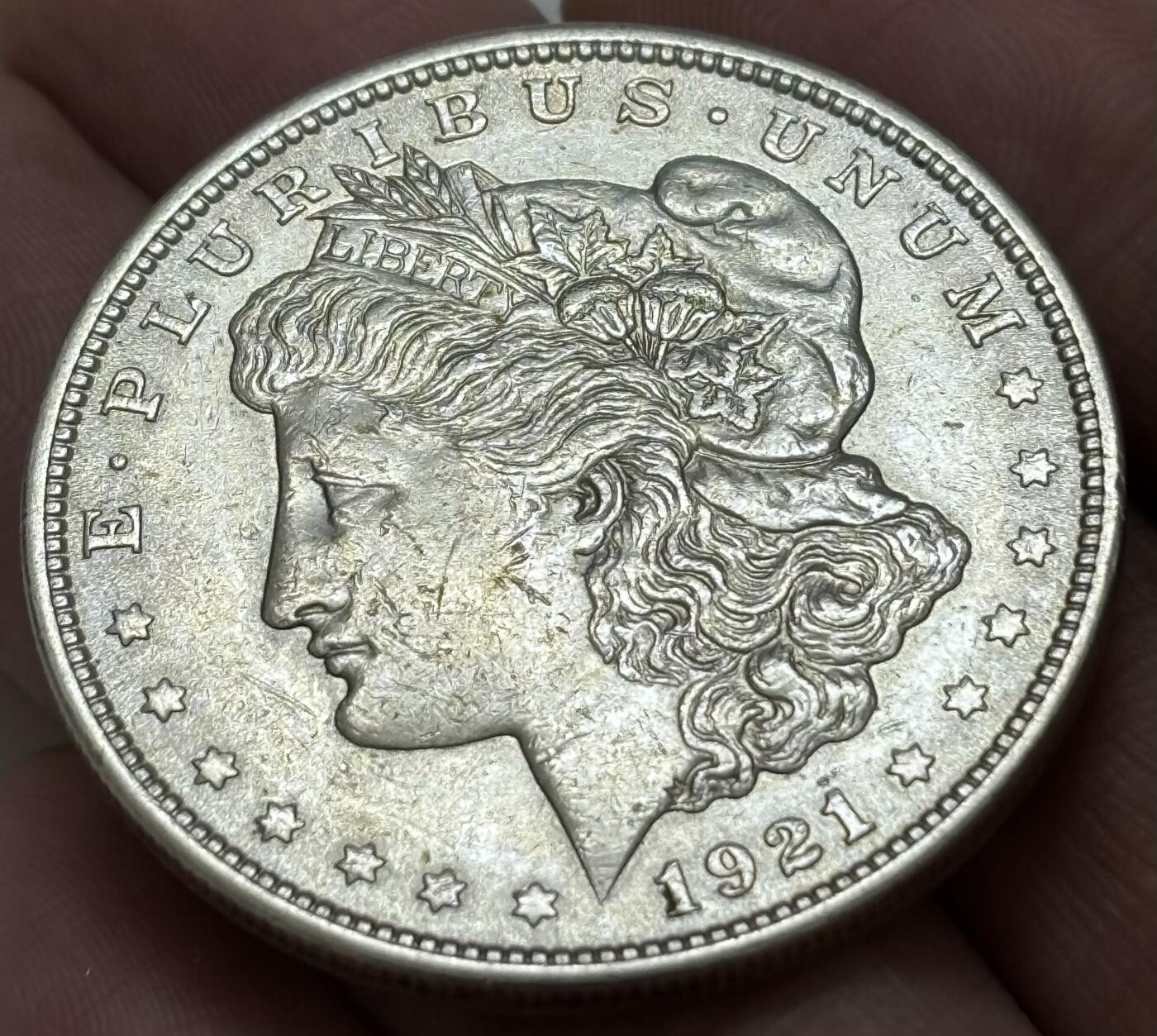 文馨钱币收藏 迎新纳福2026新年第一场（第 287 场）金银老铜币拍卖 好品 1921 年美国摩根一美元银元，整体各方面细节不错