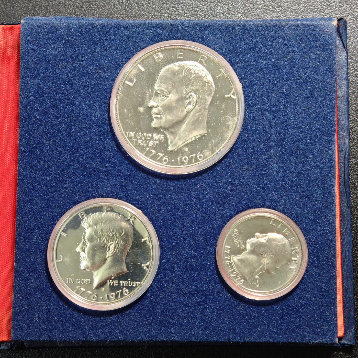 【德藏】世界币章拍卖第160期 1976年 美国建国200周年银币套币 原册