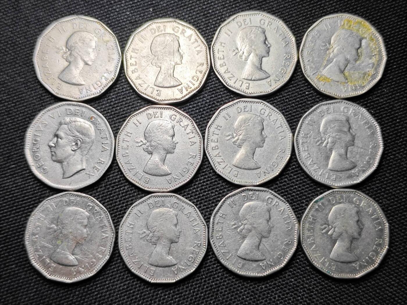 KK钱币收藏小铺 《套币 好品/批量散币专场》  2月预留时间 周末发货  加拿大5分多边形镍币一组12枚