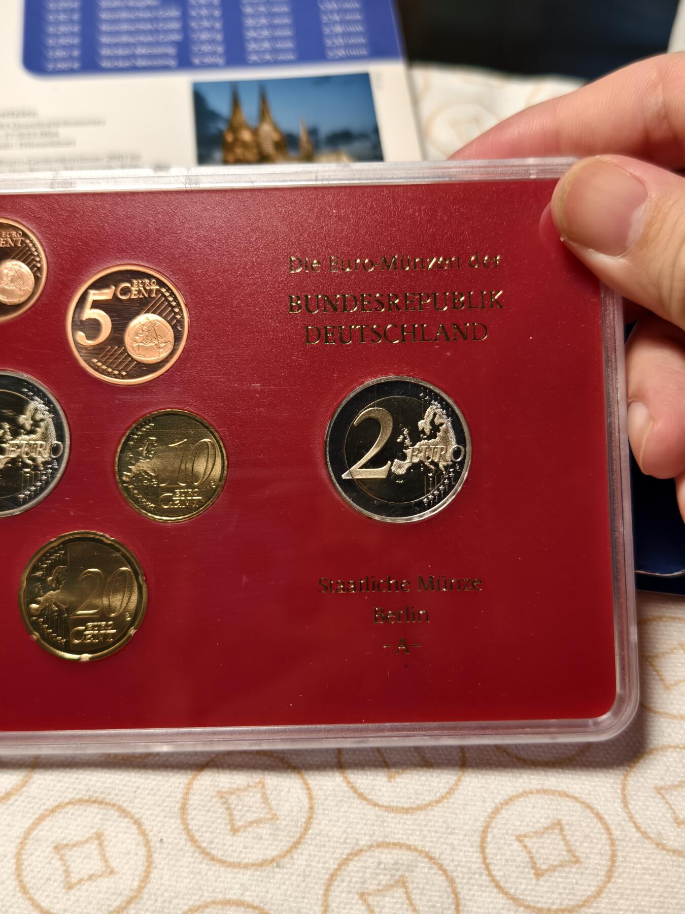 抚柳草堂-第五期章牌钱币（元旦欢庆场） 奖章勋章限时免佣 满百包邮 放漏专场 2011德国欧元硬币纪念套装 含一枚2欧元科隆大教堂 少见品种