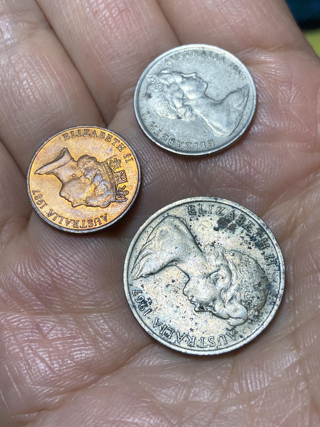 2026年第二场(总第一百七十一场）外国好品散币场(免佣金) 澳大利亚🇦🇺3枚：1987年1分，67年5分，67年10分