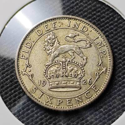 KK钱币收藏小铺 《套币 好品/批量散币专场》  2月预留时间 周末发货 -  1926英国6便士银币