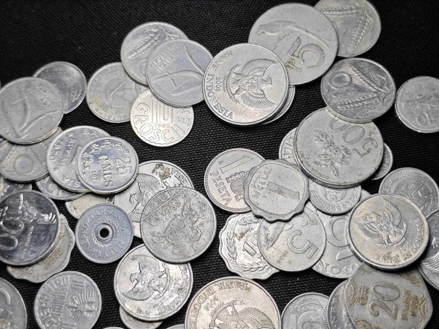 KK钱币收藏小铺 《套币 好品/批量散币专场》  2月预留时间 周末发货   各国各面值铝币一组100枚！