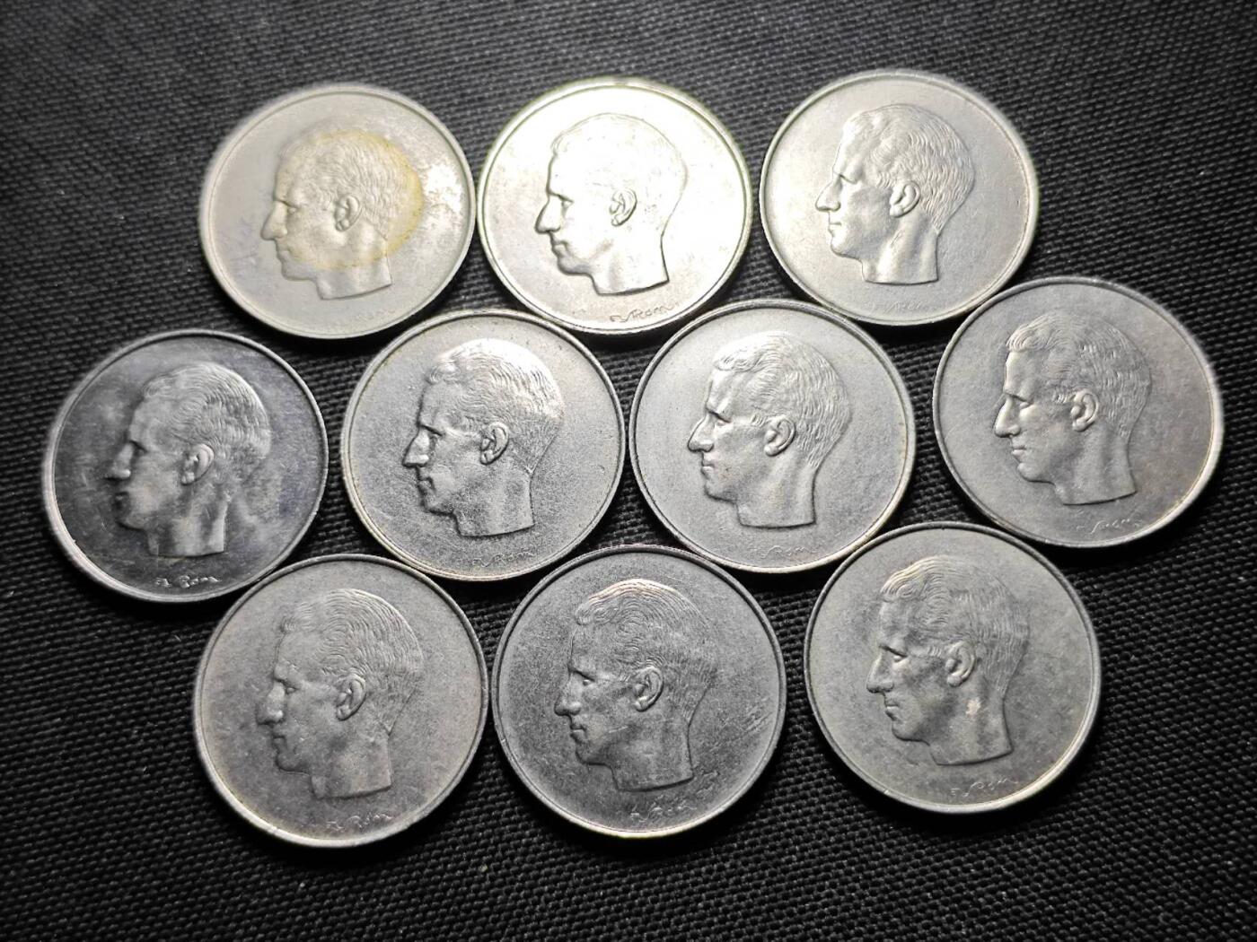 KK钱币收藏小铺 《套币 好品/批量散币专场》  2月预留时间 周末发货  比利时10法郎10枚一组