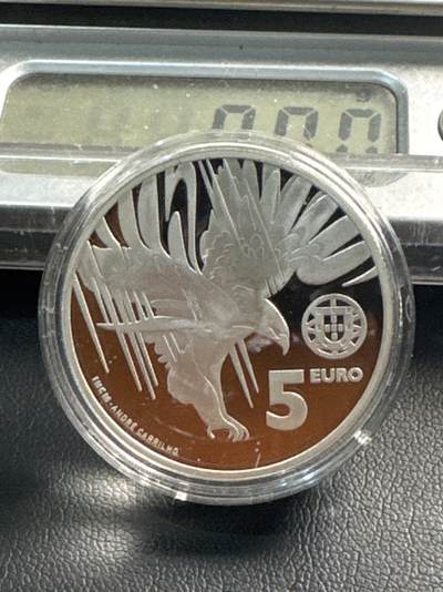 ❤️【币观天下】❤️ 第337期钱币拍卖- 2026.1.2周五晚上6点半场-长期征集拍品 - 葡萄牙2018年5欧元濒危动物物种皇家鹰精制银币14克925银