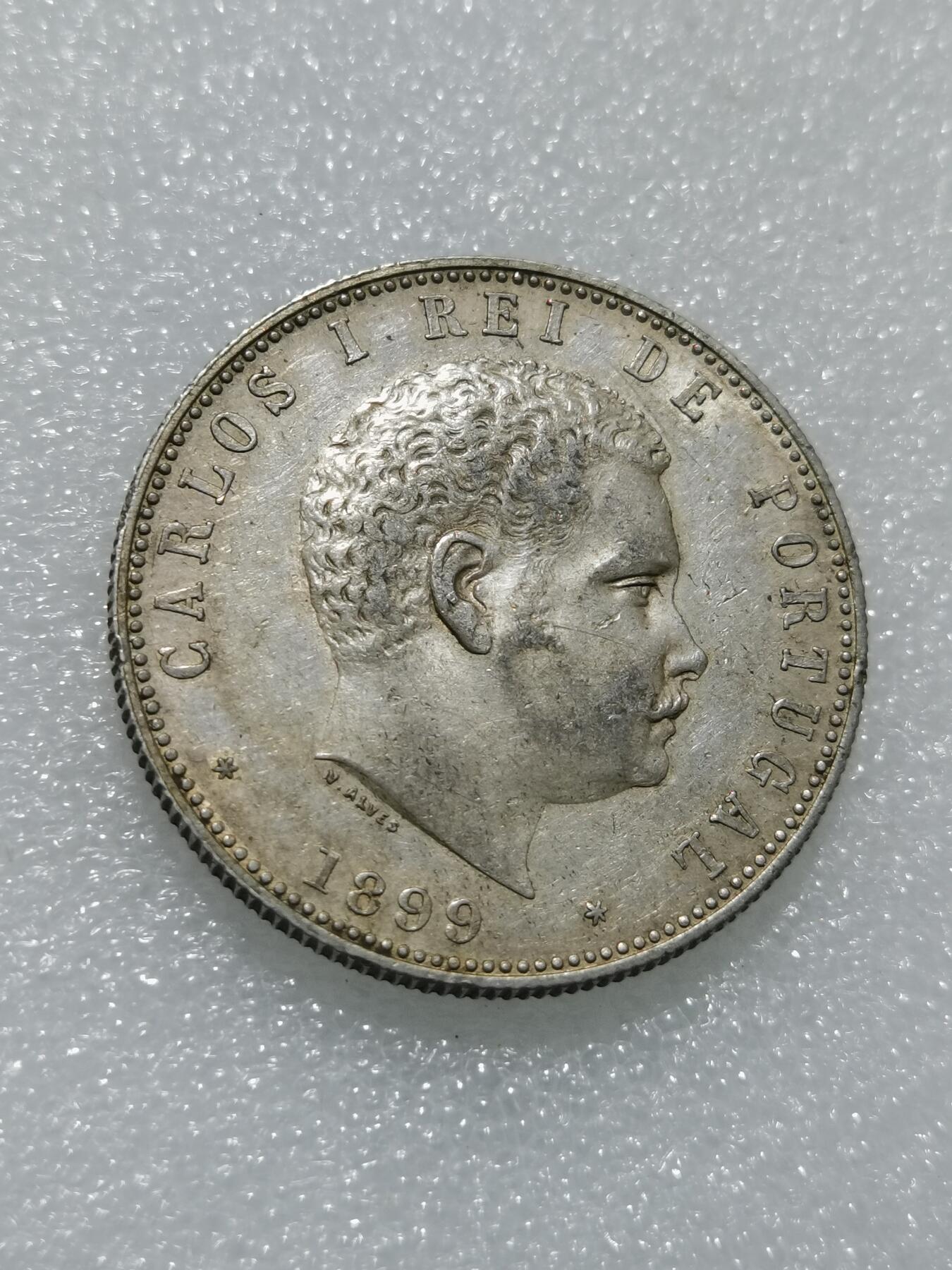 天下钱庄专场欢迎参拍 葡萄牙卡洛斯一世1000瑞斯银币