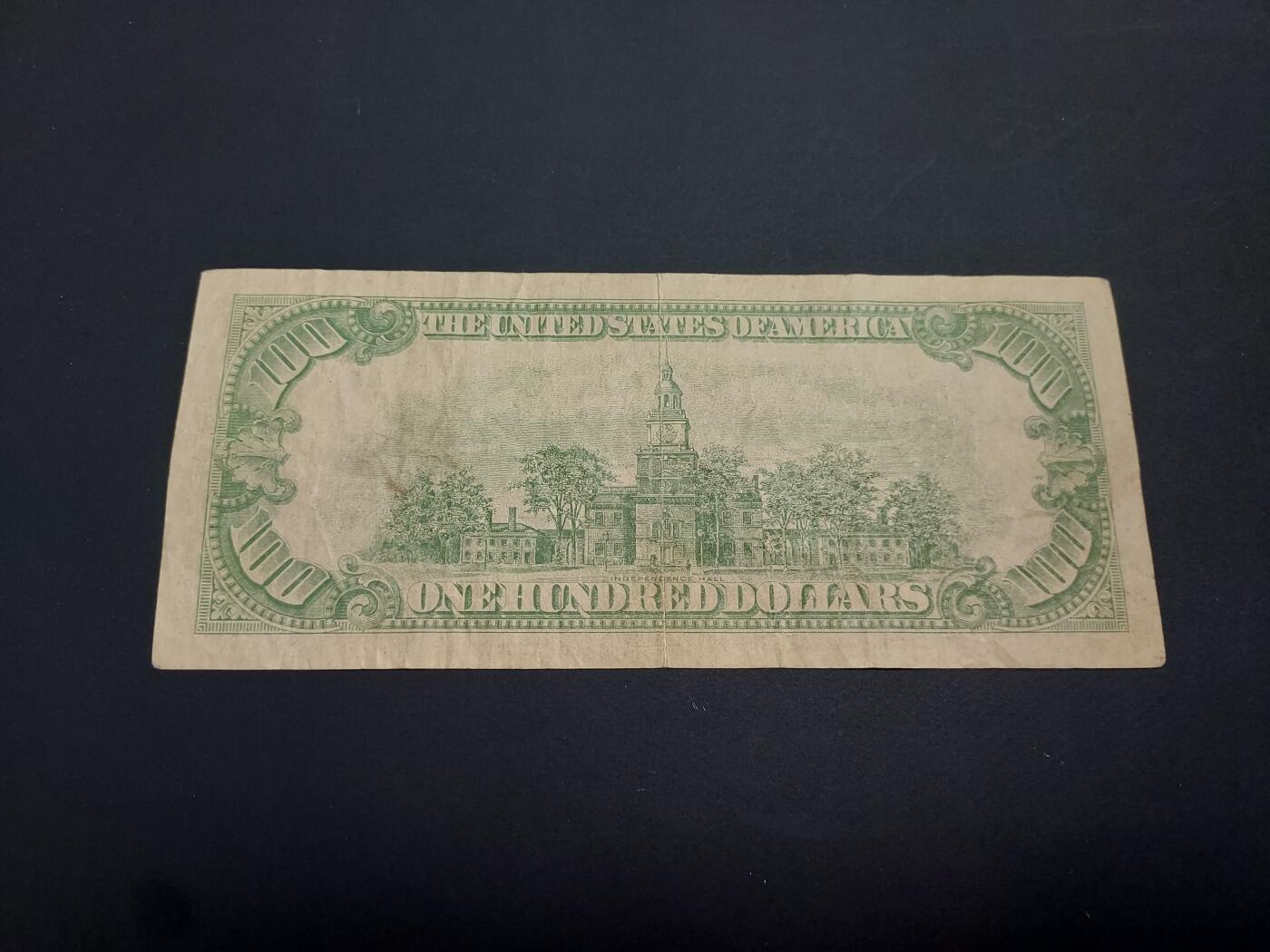 博彦收藏   1月10日 8点 钱币专场 全场包邮 美国 1937年 100元 流通品