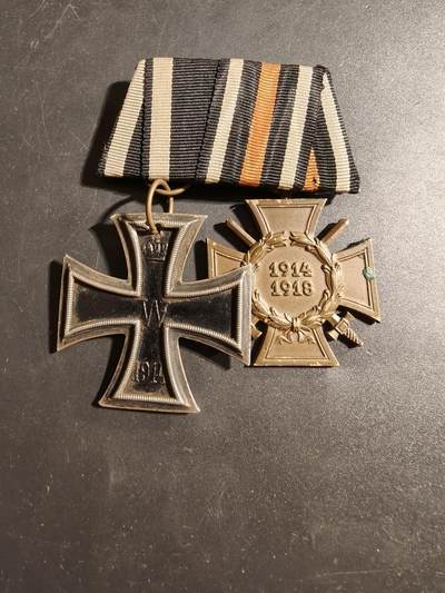 老王徽章第173期 - 德国一战二铁+佩剑兴登堡2联排