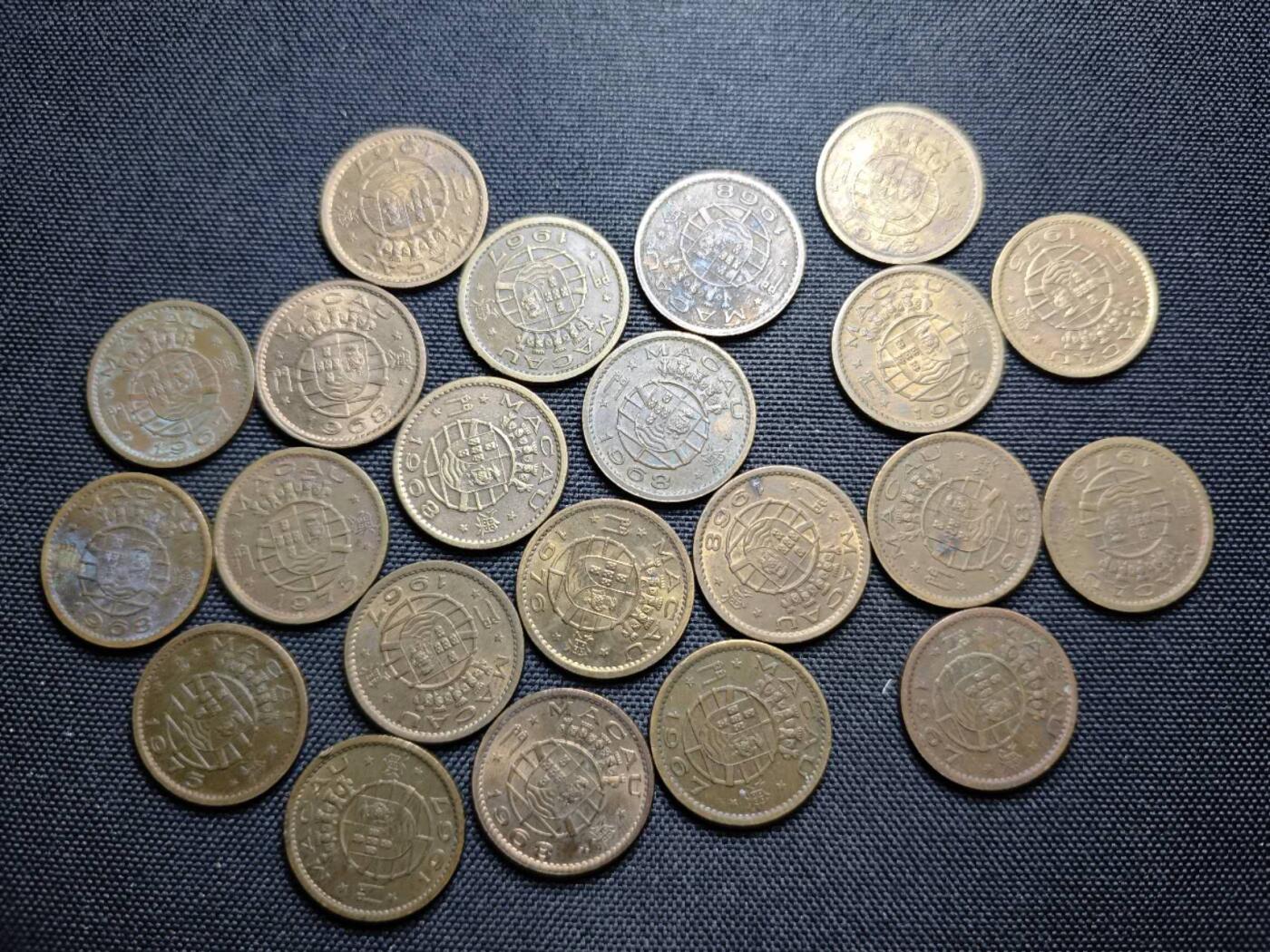 KK钱币收藏小铺 《套币 好品/批量散币专场》  2月预留时间 周末发货  澳门一毫铜币22枚一组