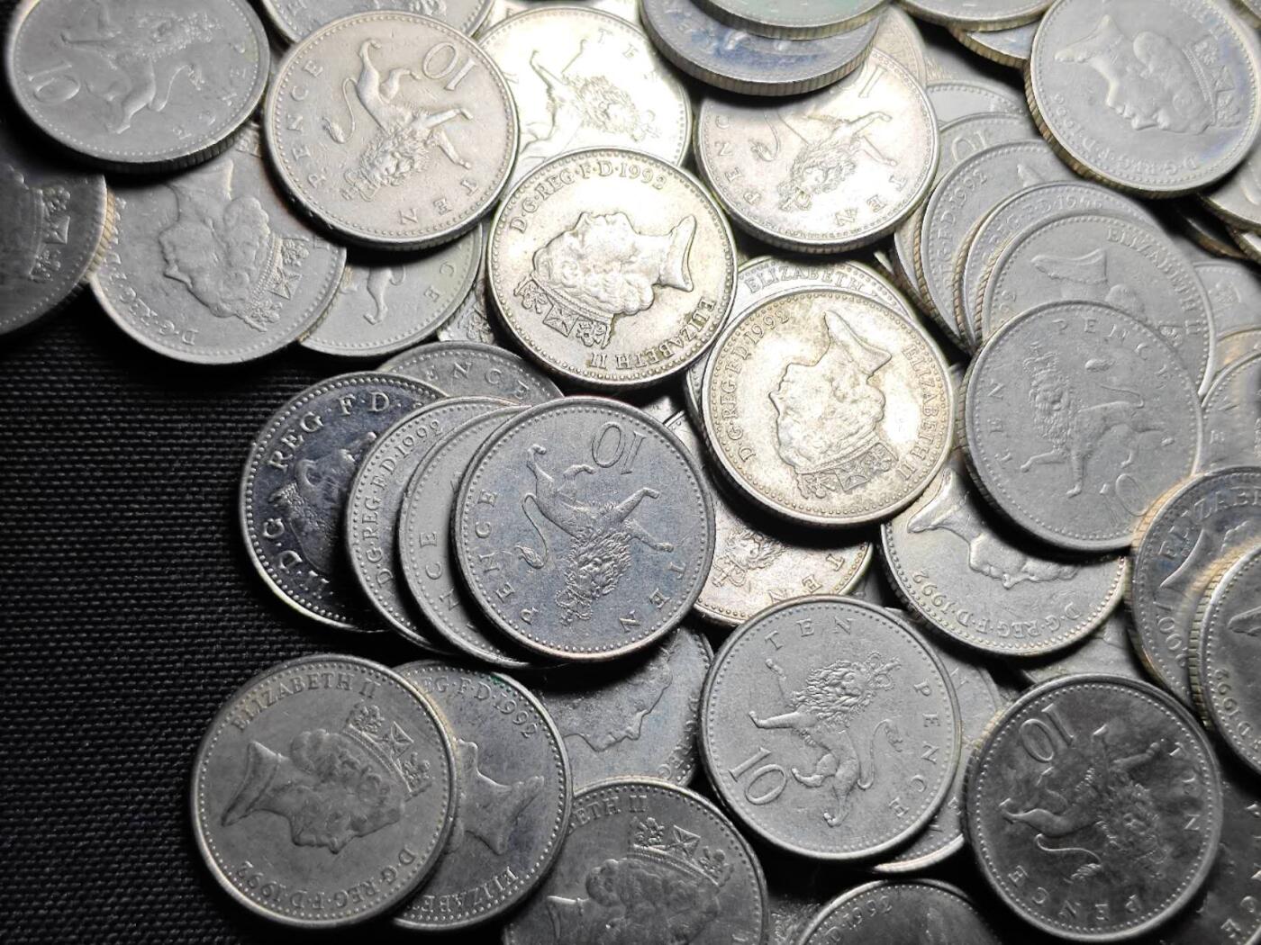 KK钱币收藏小铺 《套币 好品/批量散币专场》  2月预留时间 周末发货  英国10便士一组238枚