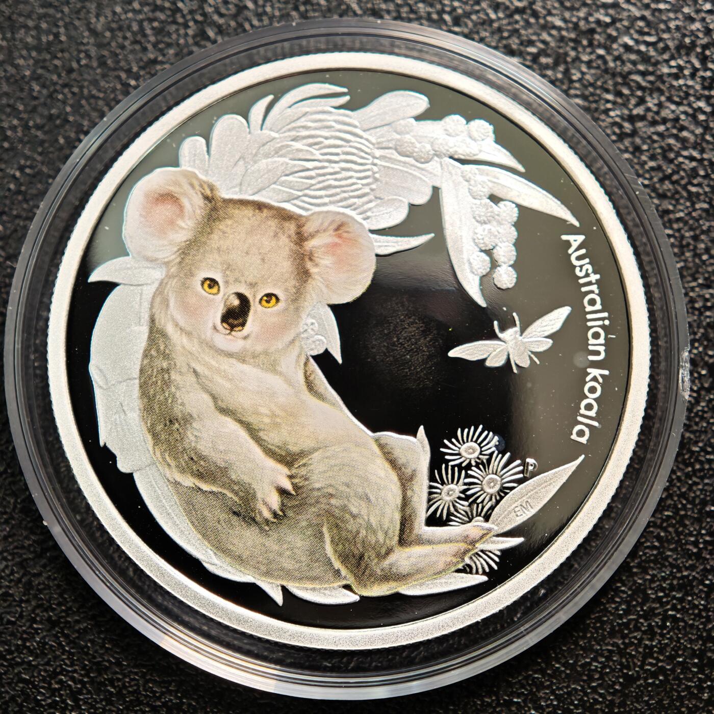 【德藏】世界币章拍卖第160期 2011年 澳大利亚1/2盎司考拉彩色投资银币 999银 镜面十足